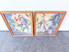 Pair of 1970s Paint by Number Parrot Art