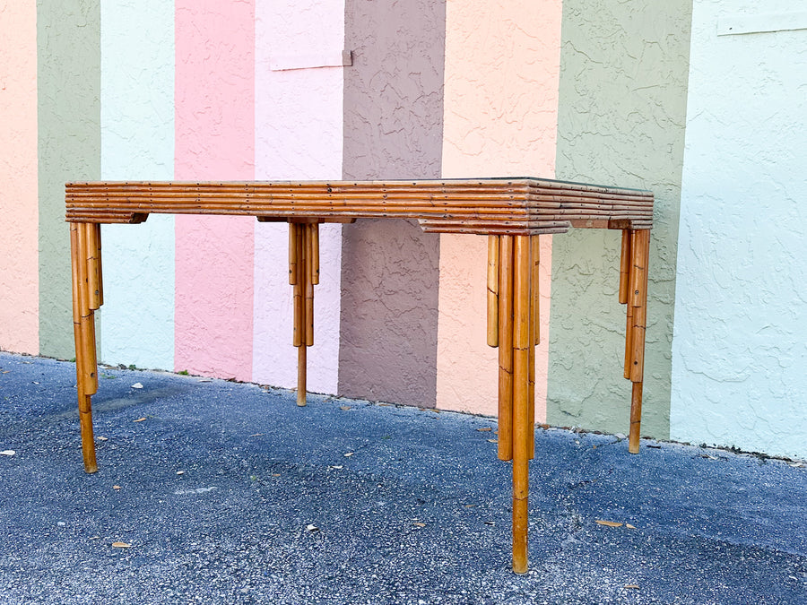 Art Deco Style Rattan Dining Table