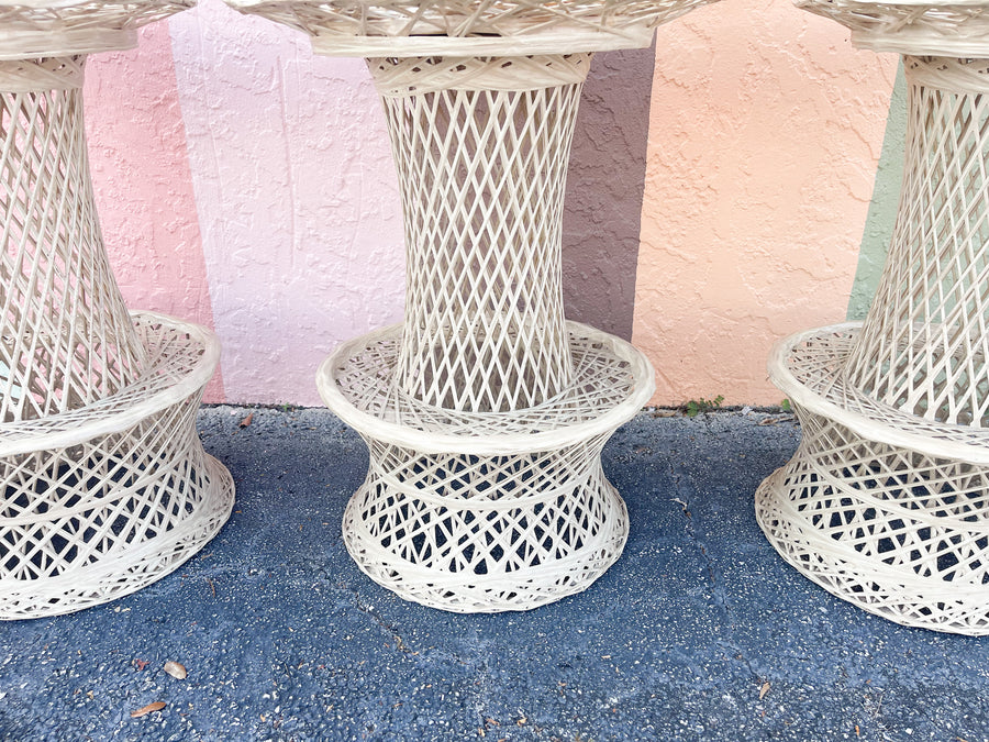 Set of Three Webspun Bar Stools