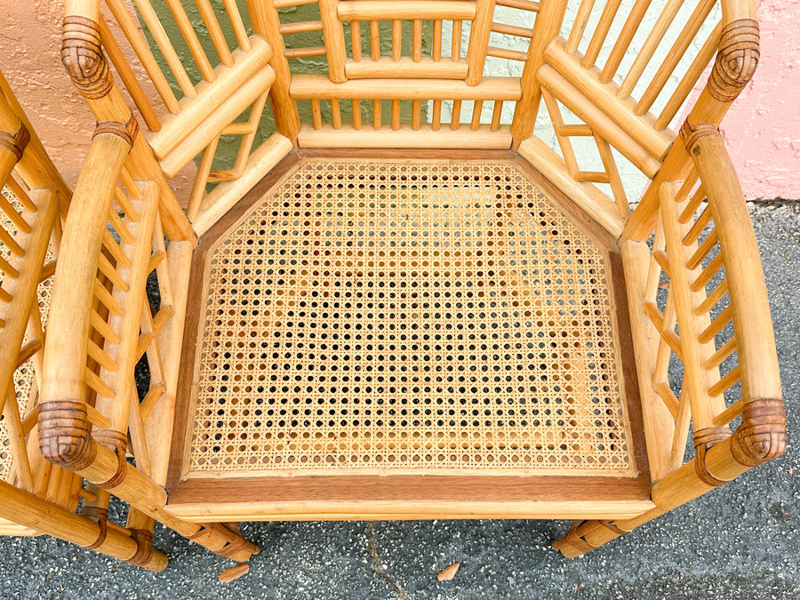 Pair of Brighton Style Rattan Chairs