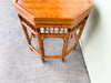 Burnt Bamboo Octagon Side Table