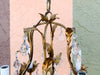 Petite Italian Gilt Chandelier with Crystals