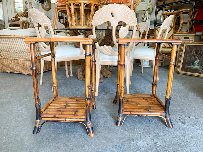 Pair of Bamboo Side Tables