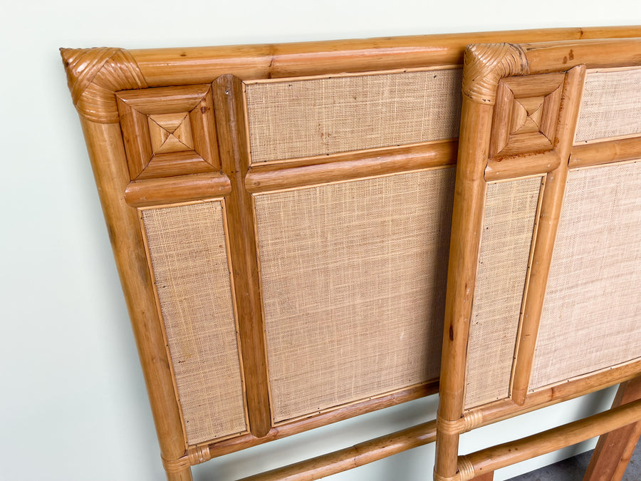 Pair of Twin Seagrass Rattan Headboards