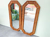 Pair of Faux Bamboo Octagon Mirrors