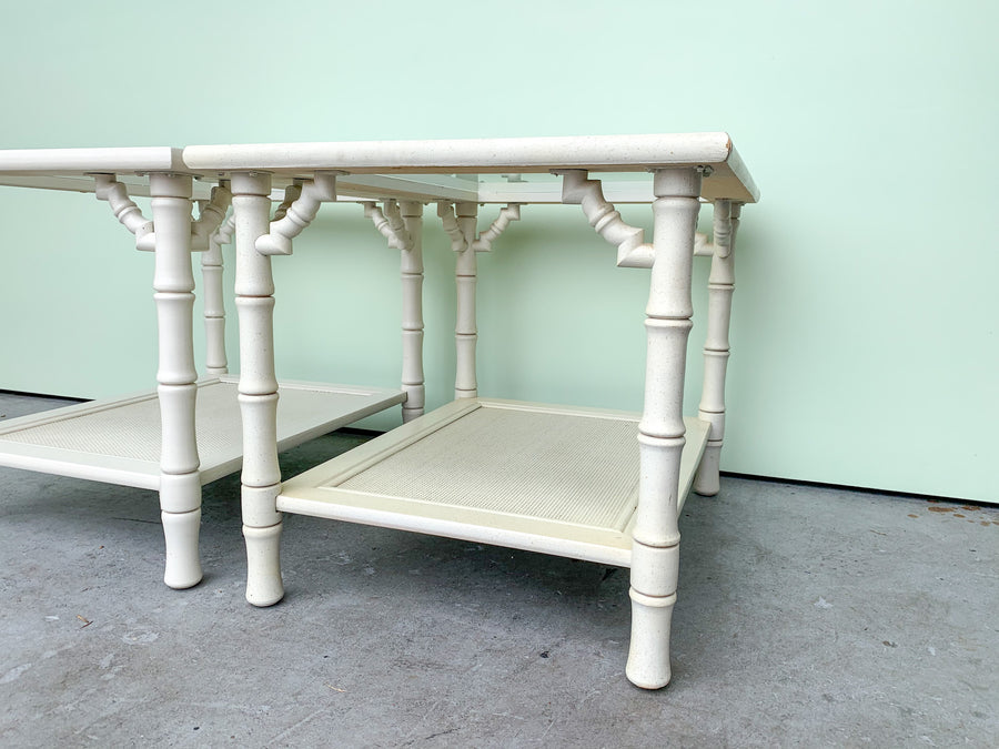 Pair of Faux Bamboo End Tables