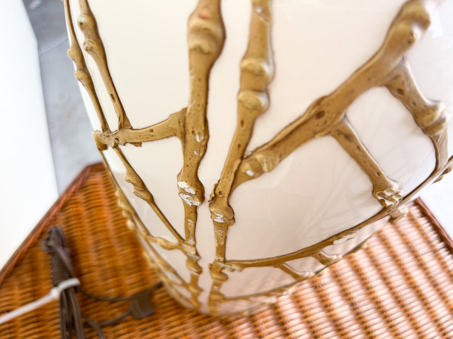 Pair of Faux Bamboo Icing Lamps