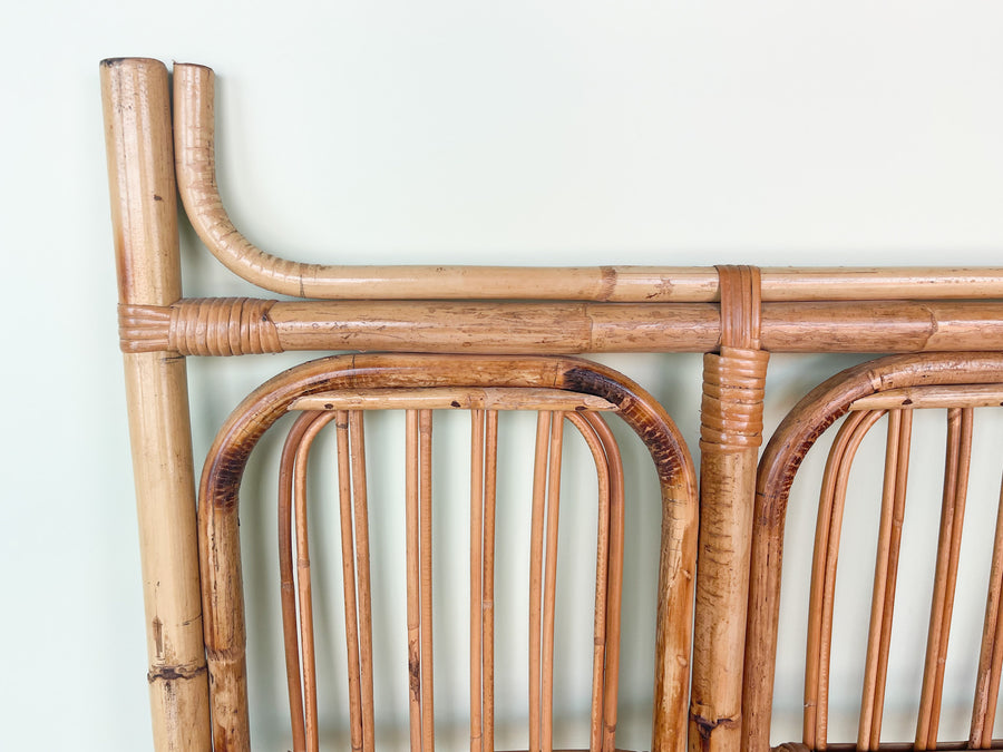Pair of Rattan Twin Headboards