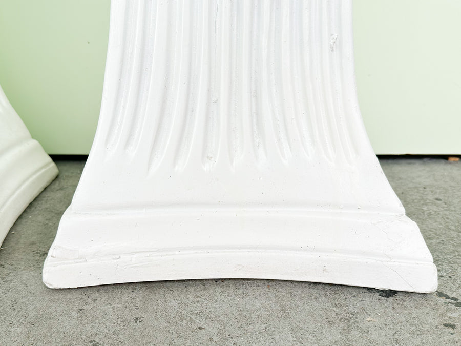 Pair of Swag and Tassel Plaster Pedestals