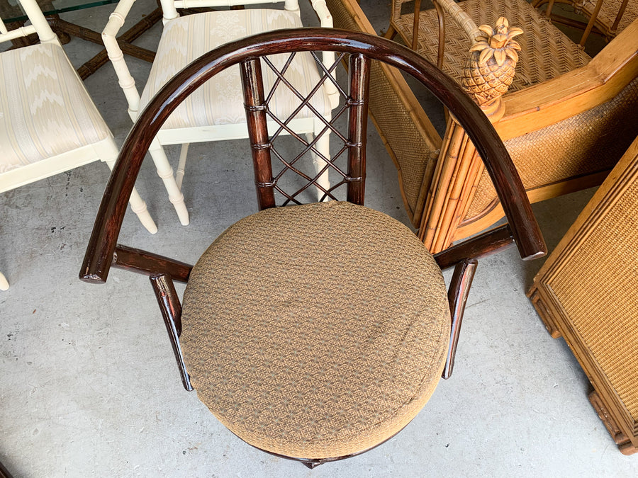 Pair of Rattan Swivel Chairs