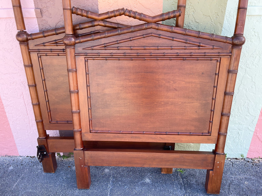 Pair of The Breakers Faux Bamboo Headboards