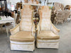 Pair of Hollywood Regency High Back Chairs