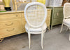 Set of Four Faux Bamboo and Cane Side Chairs