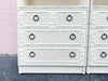 Pair of Palm Beach Chic Faux Bamboo Cabinets