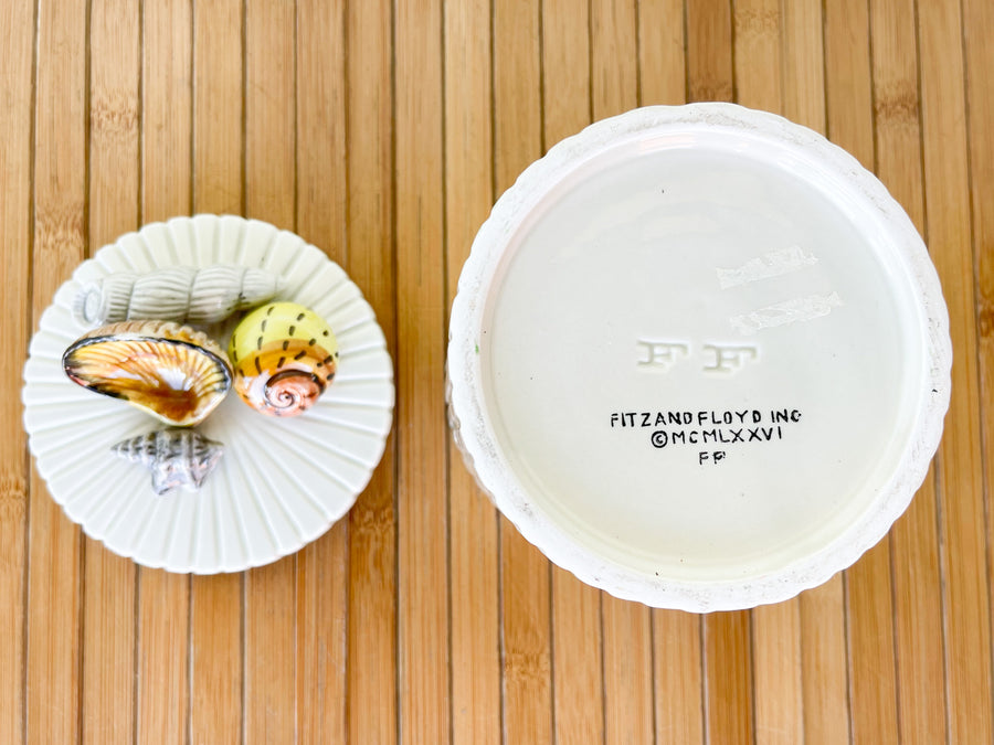 Pair of Fitz and Floyd Shell Trinket Dishes