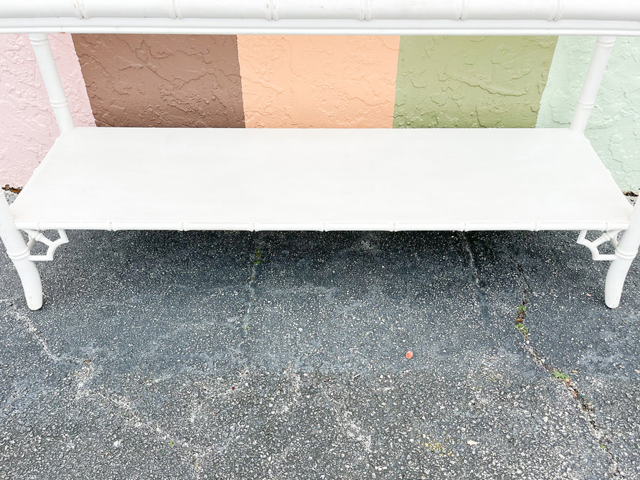 Palm Beach Chic Faux Bamboo Console