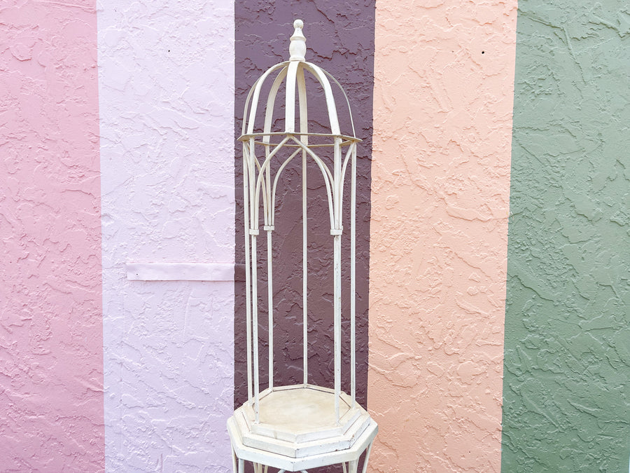 Metal Cathedral Style Plant Stand