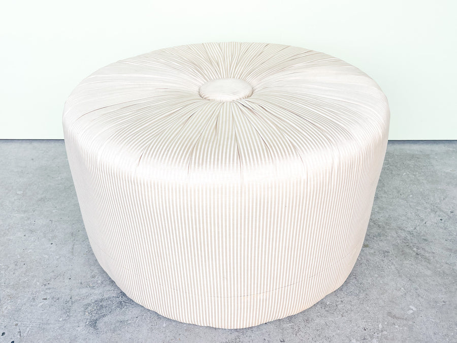 Palm Beach Chic Pinstripe Pouf