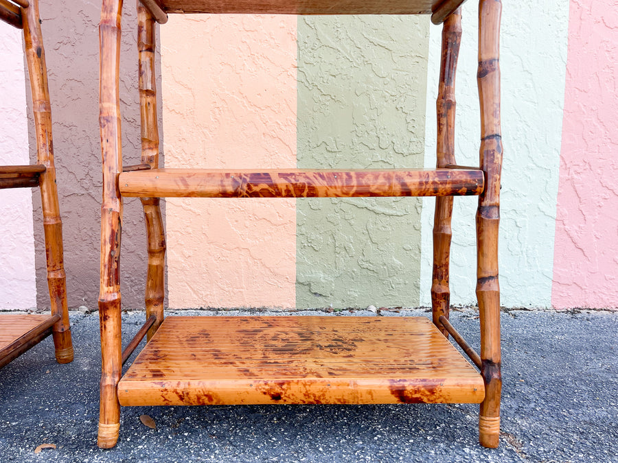Pair of Tortoiseshell Etageres