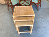 Set of Three Chippendale Rattan Nesting Tables