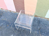 Lucite Waterfall Side Table with Magazine Rack