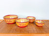 Set of Four Rattan Wrapped Snack Bowls