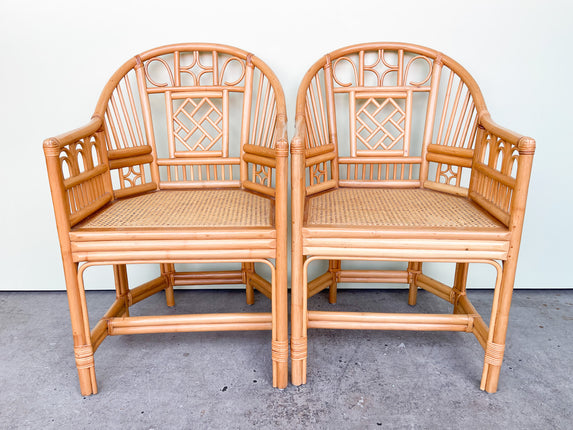 Pair of Brighton Style Rattan and Cane Chairs