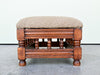 Hibiscus Embroidered Foot Stool