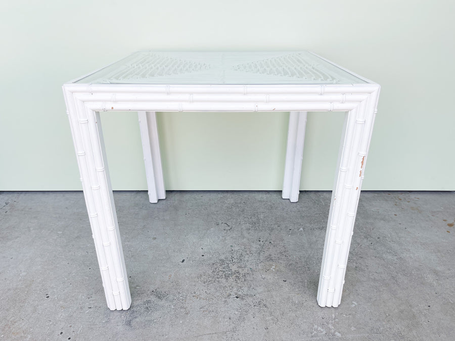 Palm Beach Chic Faux Bamboo Game Table
