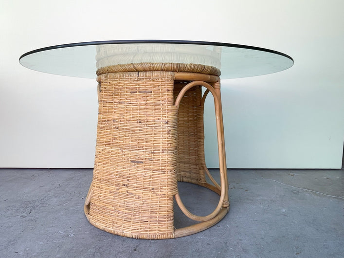 Island Style Rattan Wrapped Dining Table