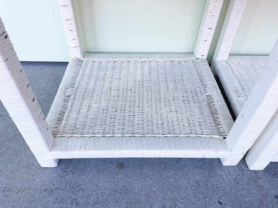 Pair of Sweet Wicker Nightstands