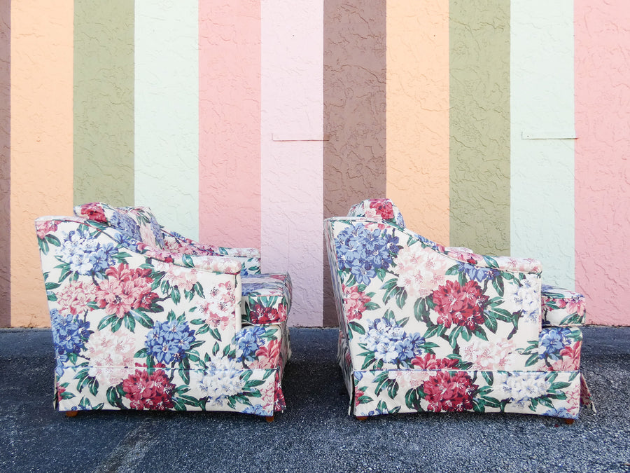 Pair of Floral Upholstered Chairs