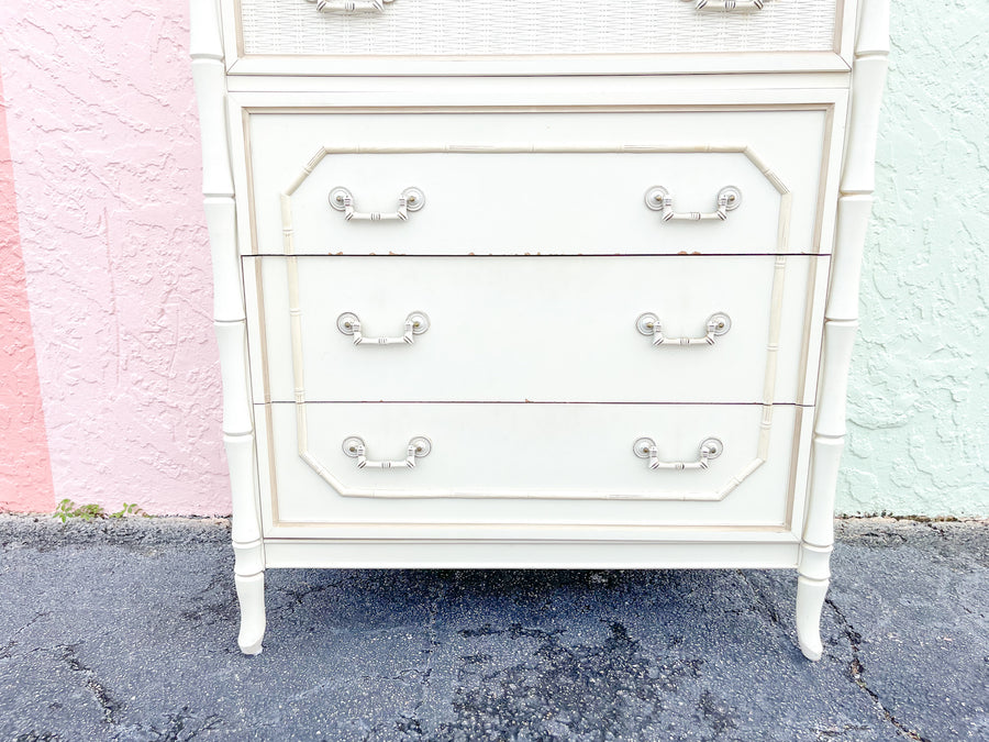 Faux Bamboo Tall Chest