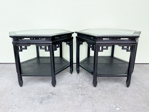 Pair of Fretwork Octagon Side Tables