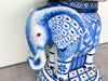 Blue and White Elephant Umbrella Table