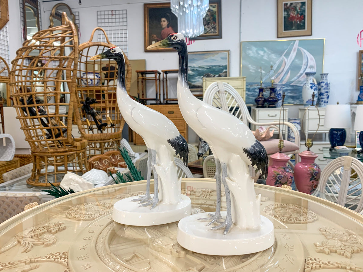Pair of Noritake Sand Cranes