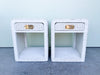 Pair of Sweet Wicker Nightstands