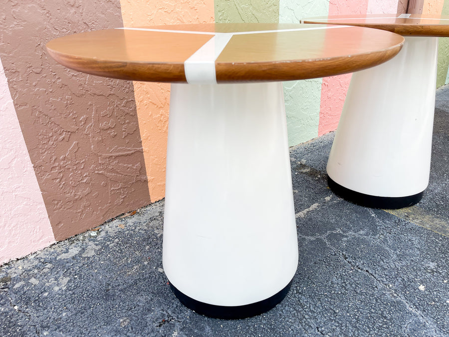 Pair of Modern Peace Sign Tables