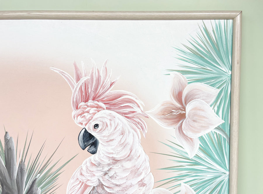 Pair of Pink Cockatoos Art
