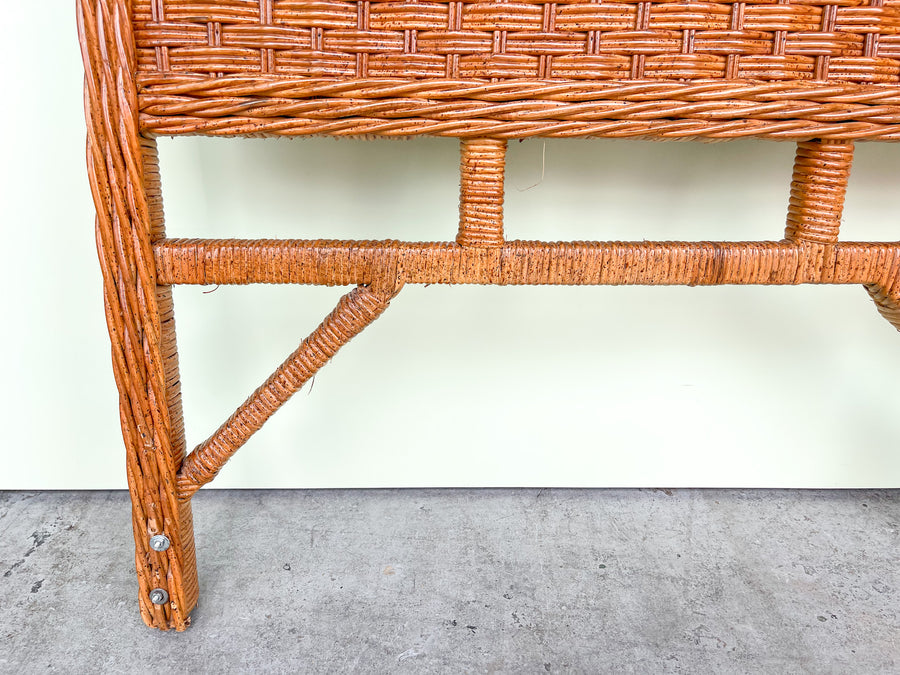Twisted Rattan King Headboard