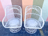 Pair of Webspun Arm Chairs