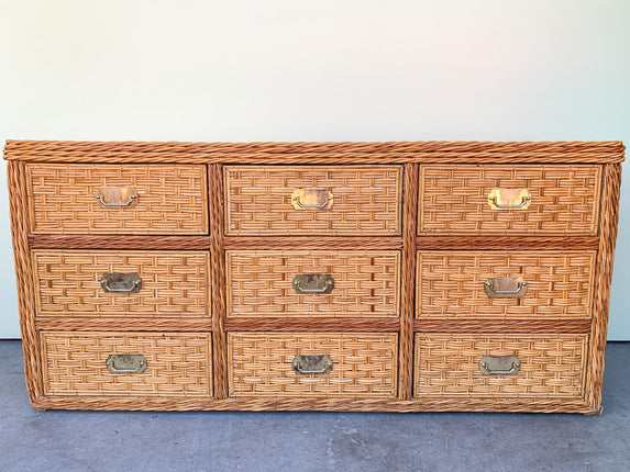 Rattan Braided Triple Dresser