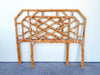 Pair of Rattan Chippendale Twin Headboards