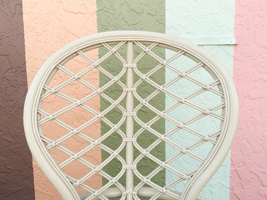 Pair of Ficks Reed Rattan Balloon Back Chairs