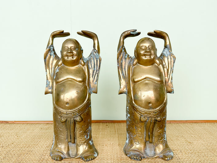 Pair of Brass Buddahs