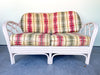 Painted Rattan Settee