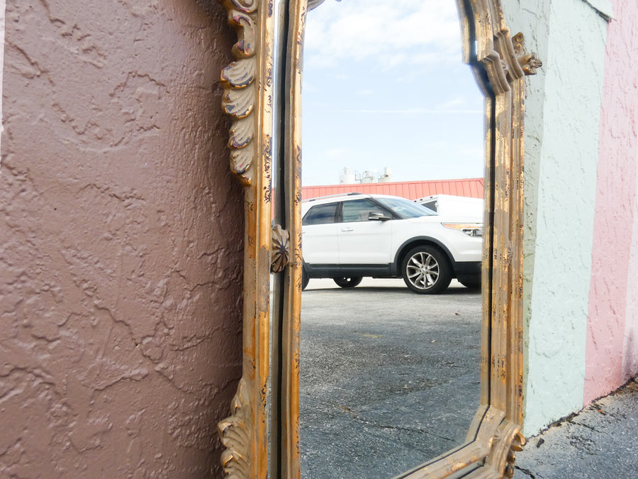 Floral Shell Motif Mirror