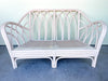 Painted Rattan Settee