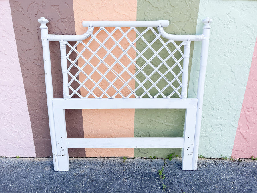 Pair of Ficks Reed Pagoda Twin Headboards