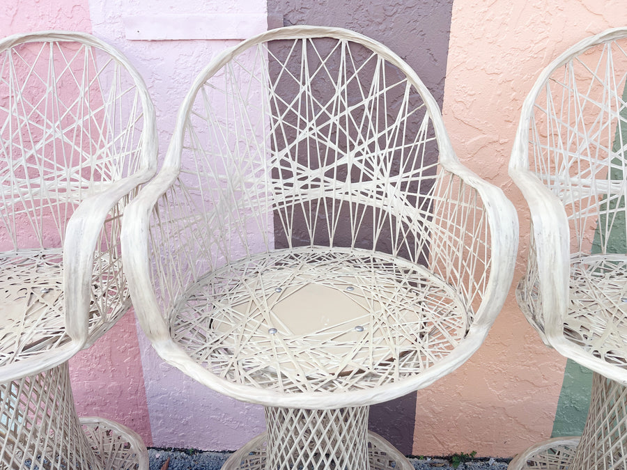 Set of Three Webspun Bar Stools